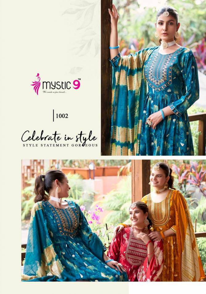 Shanaya Vol 01 By Mystic 9 Foil Printed Kurti With Bottom Dupatta Wholesale Market In Surat
